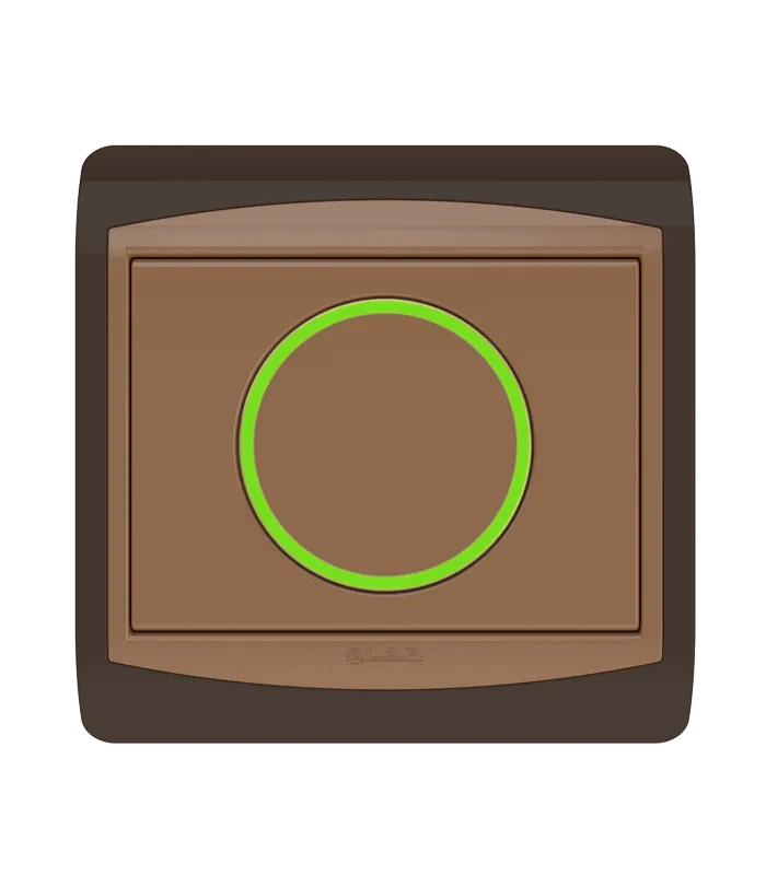 Poussoir rond lumineux LED