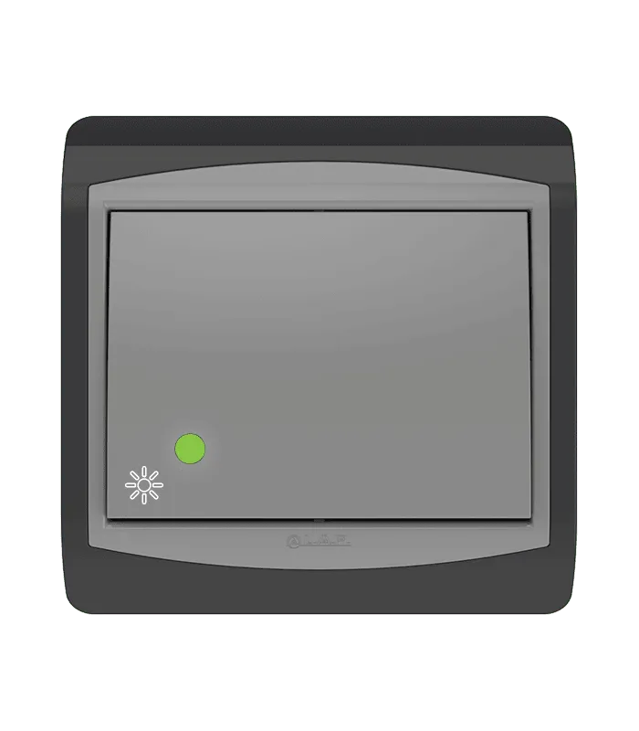 Poussoir à bascule lumineux LED