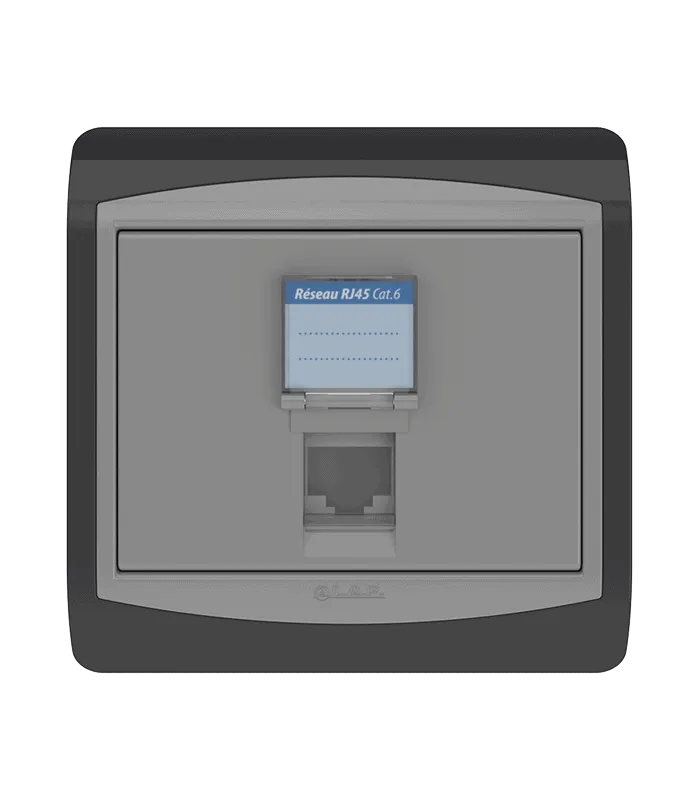 Prise RJ45 CAT.6 + obturateur