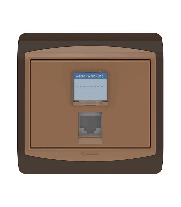 Prise RJ45 CAT.6 + obturateur
