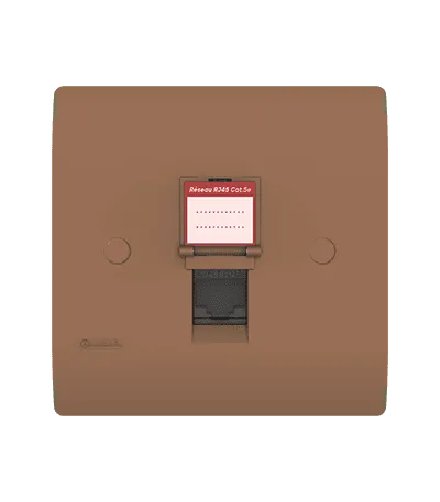 Prise RJ45 CAT.5e simple + obturateur