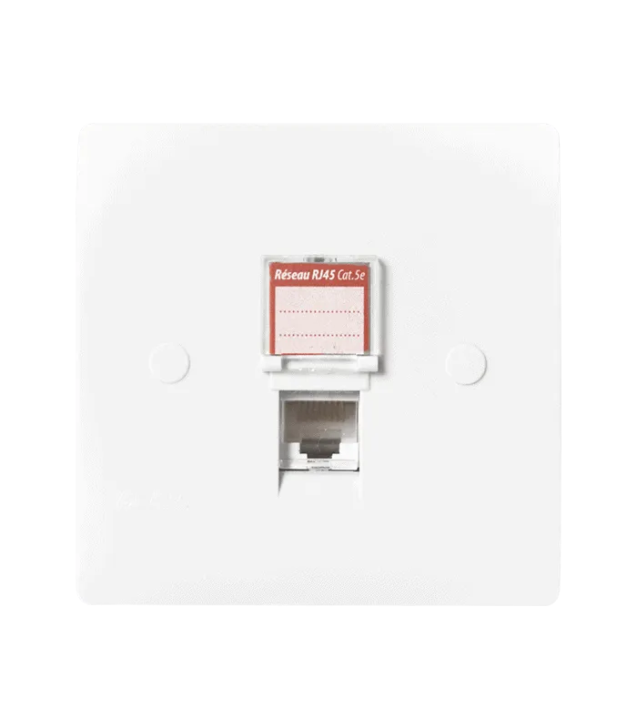 Prise RJ45 CAT.5e simple + obturateur