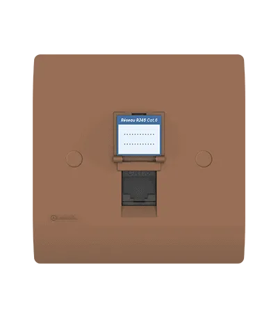 Prise RJ45 CAT.6 simple + obturateur