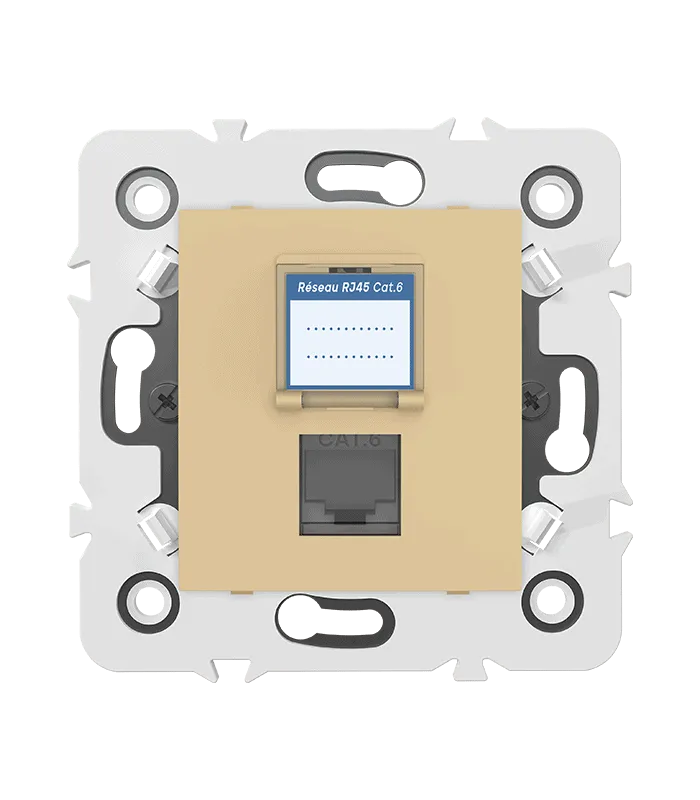 Prise RJ45 CAT.6 + obturateur