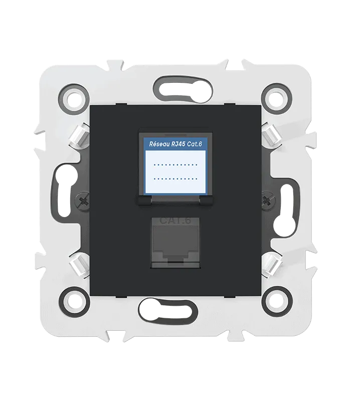 Prise RJ45 CAT.6 + obturateur
