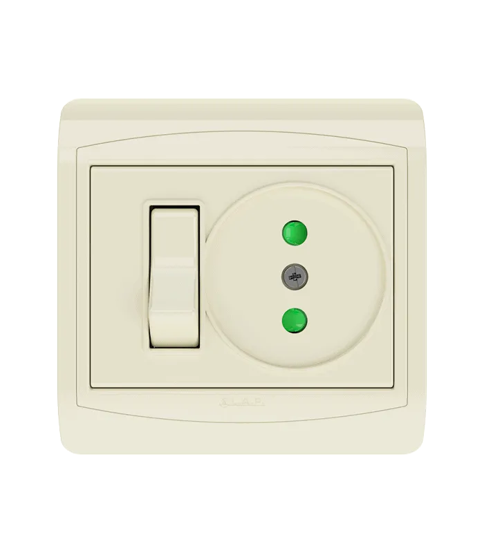 Interrupteur va et vient + Prise de courant 2P